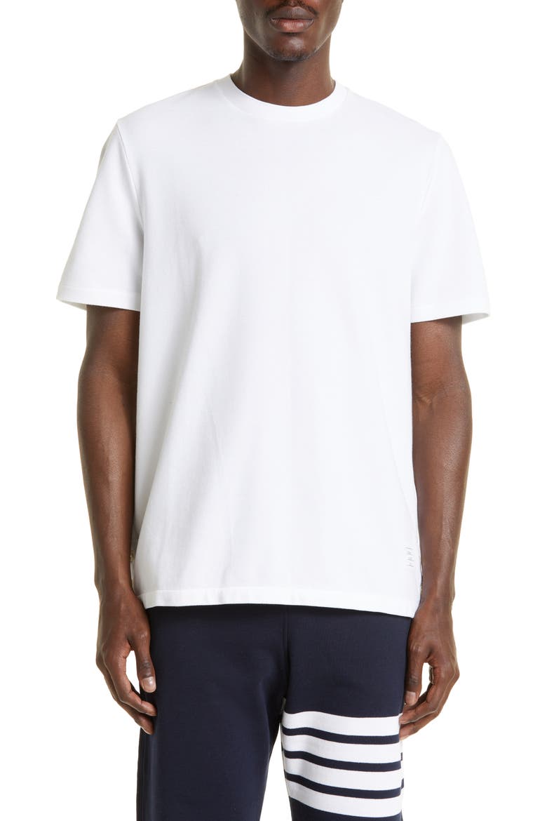 Stripe Crewneck T-Shirt, Main, color, WHITE