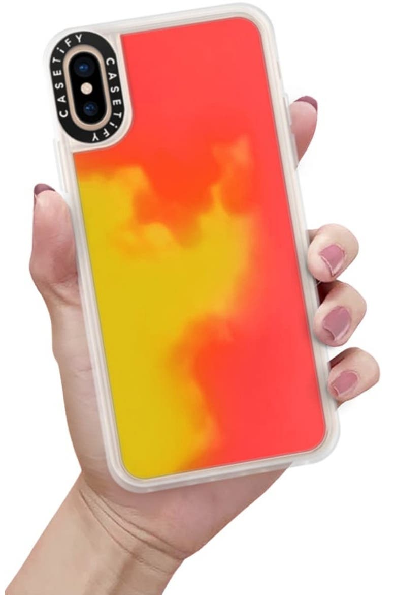 Neon Sand iPhone XS/XR Case, Alternate, color, FLAME
