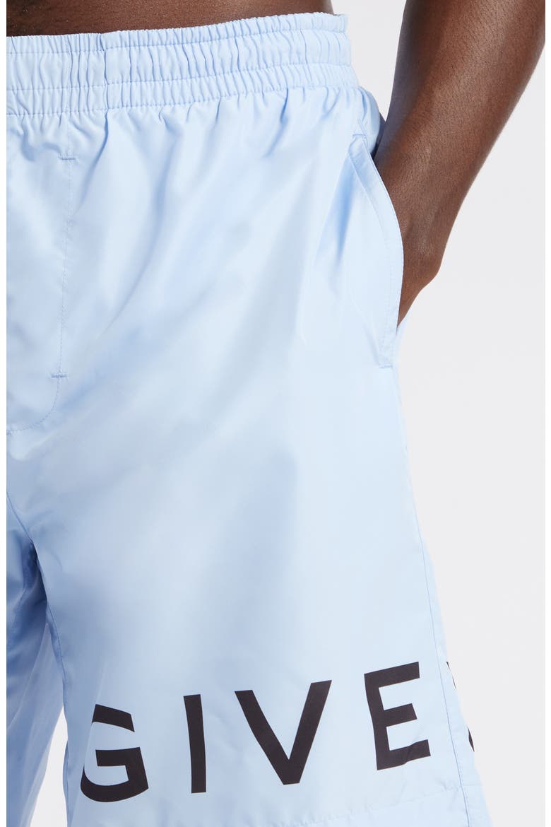 Logo Swim Trunks, Alternate, color, 453-BABY BLUE