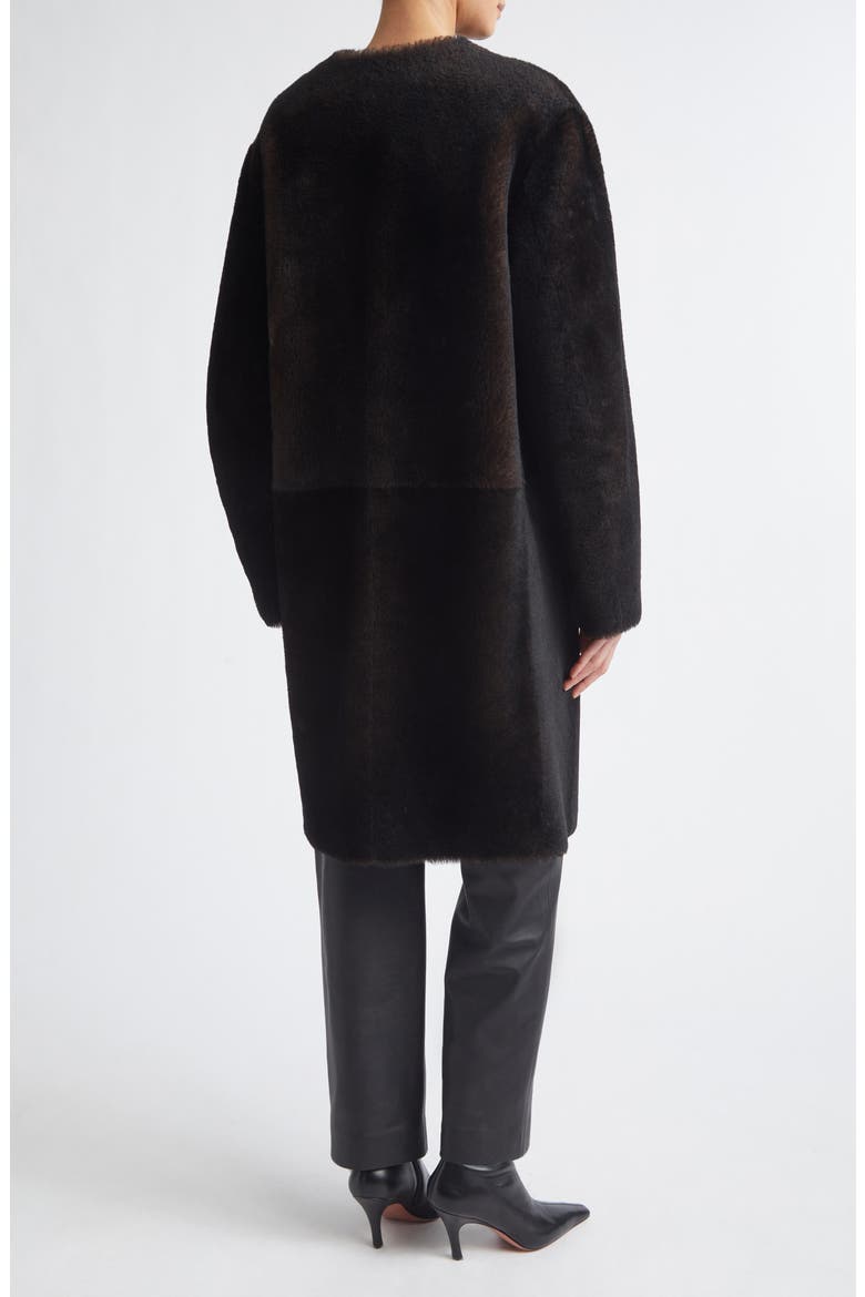 Elba Oval Shaped Coat, Alternate, color, DARK BROWN