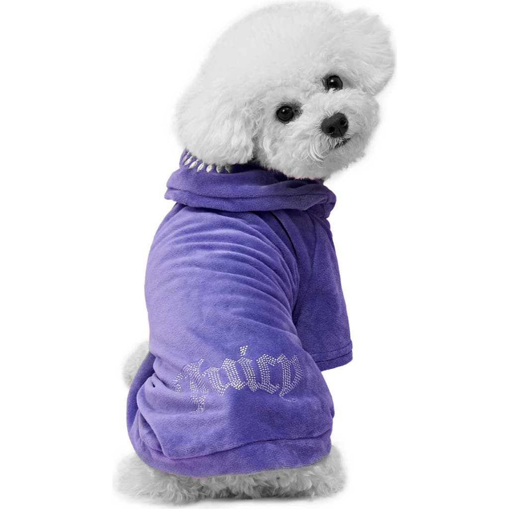 Juicy Couture Velour Dog Tracksuit In Royal Purple