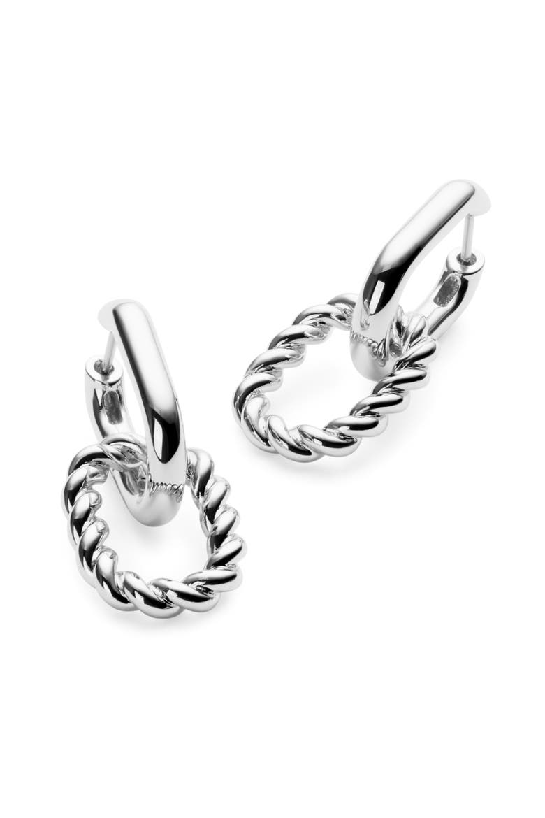 Double Hoop Earrings - Ash Double, Alternate, color, Silver