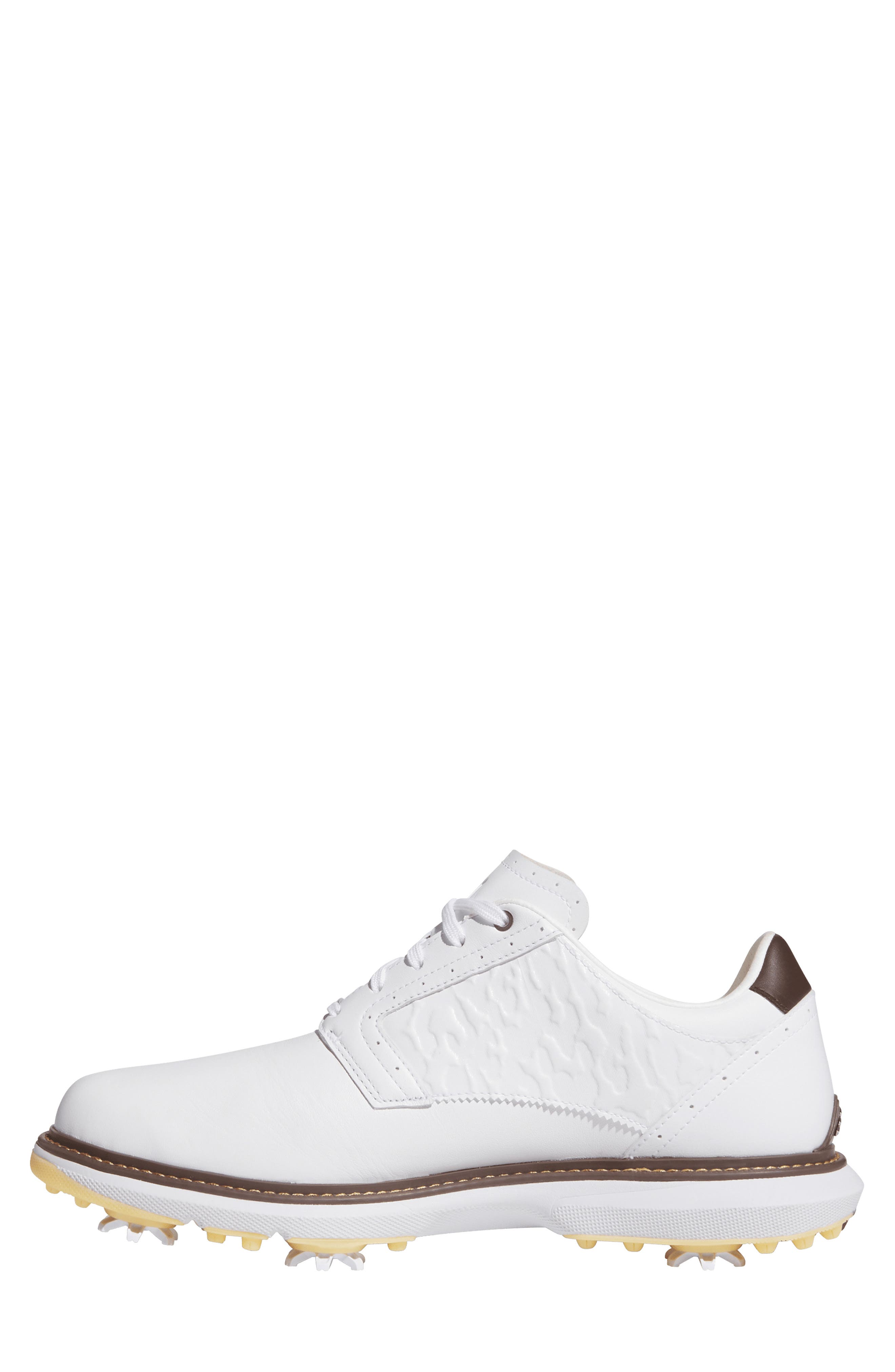 adidas MC70 Golf Shoe, Alternate, color, White/ Metallic Silver/ Brown