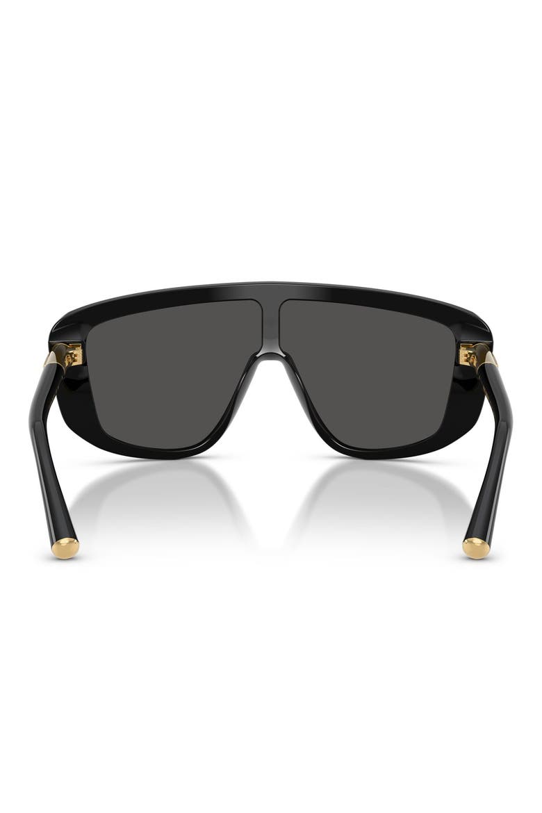 128mm Rectangular Shield Sunglasses, Alternate, color, BLACK / DARK GREY