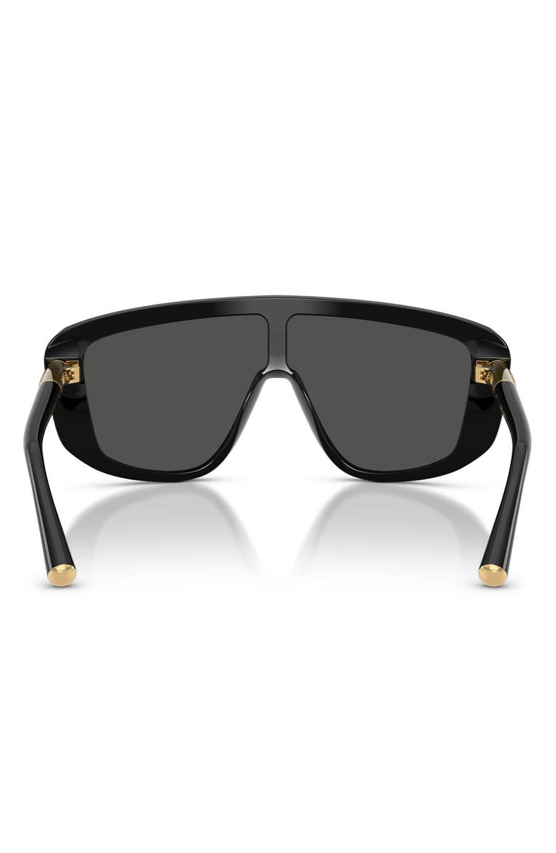 Dolce&Gabbana 128mm Rectangular Shield Sunglasses, Alternate, color, Black / Dark Grey