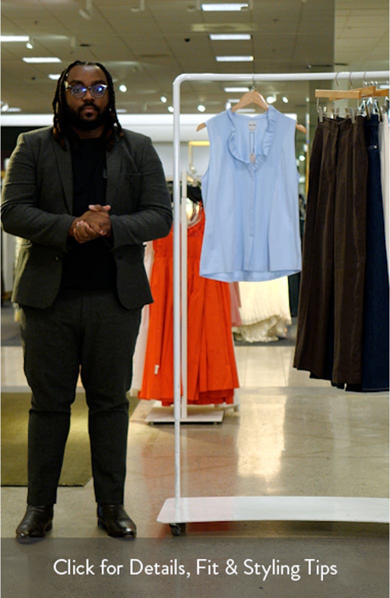 Ruffle Around Mixed Media Tank, sales video thumbnail