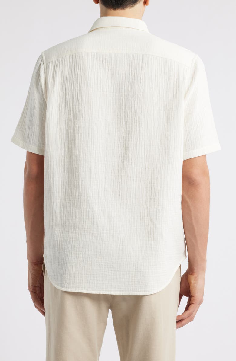 Duo Short Sleeve Gauze Button-Up Shirt