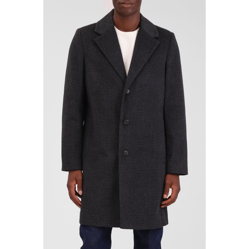 Bagatelle Houndstooth Topcoat In Black