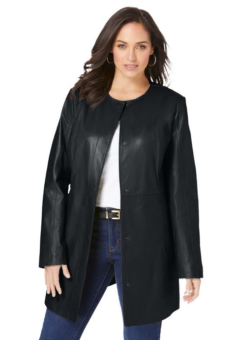 Three-Quarter Leather Jacket