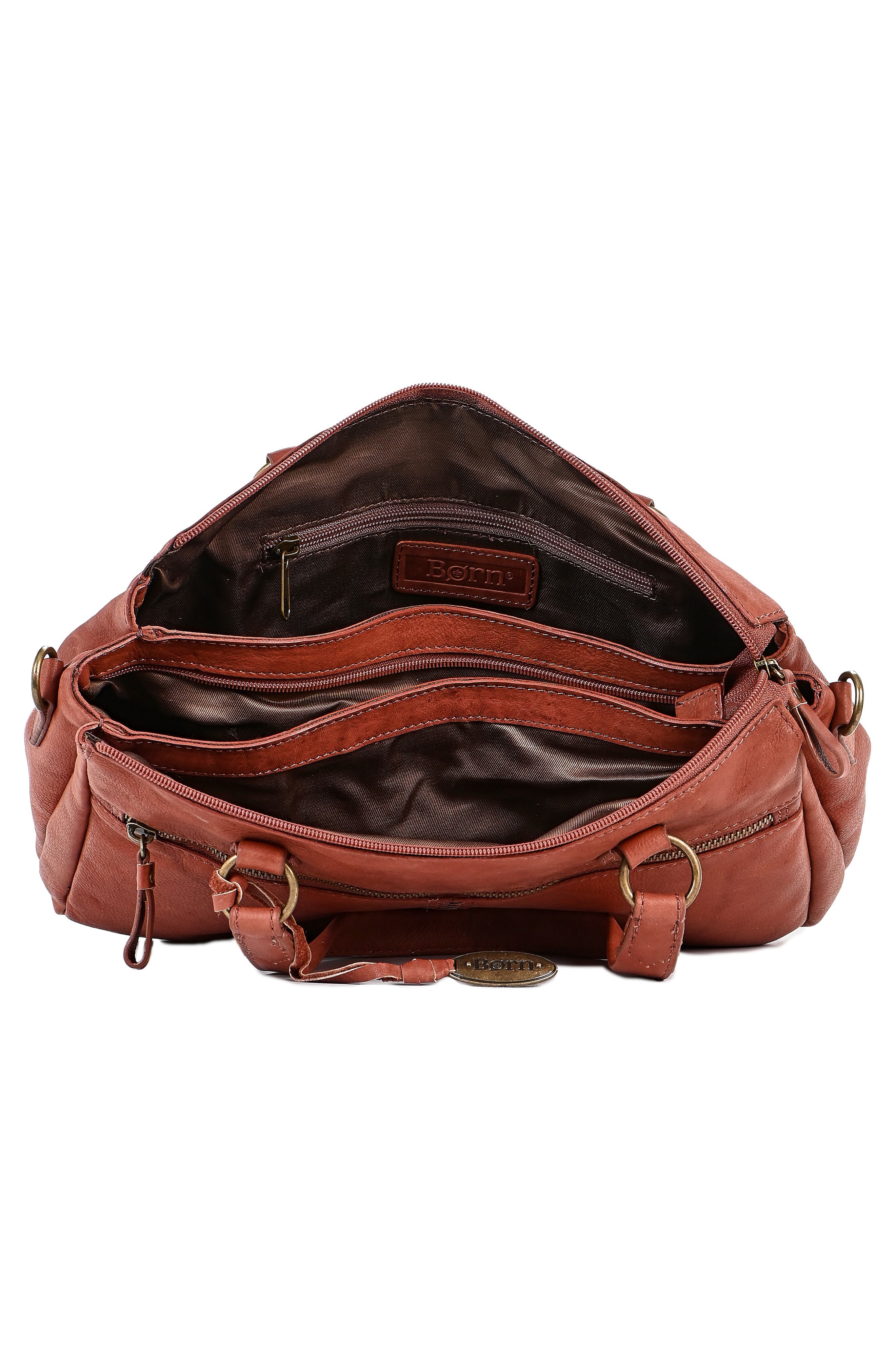Børn Paulus Leather Satchel, Alternate, color, Saddle