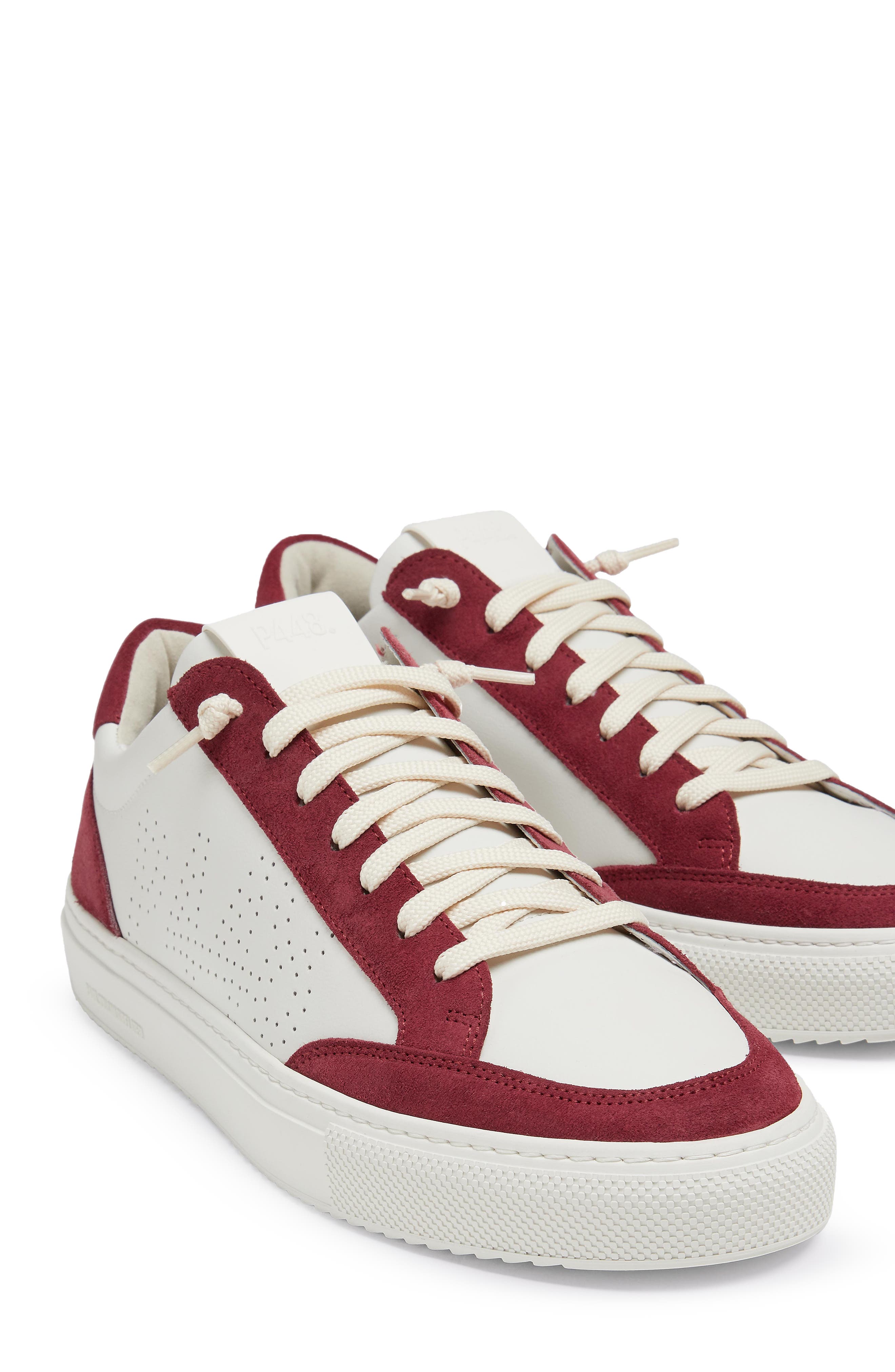 Perforated Sneaker, Alternate, color, PORP-WHITE