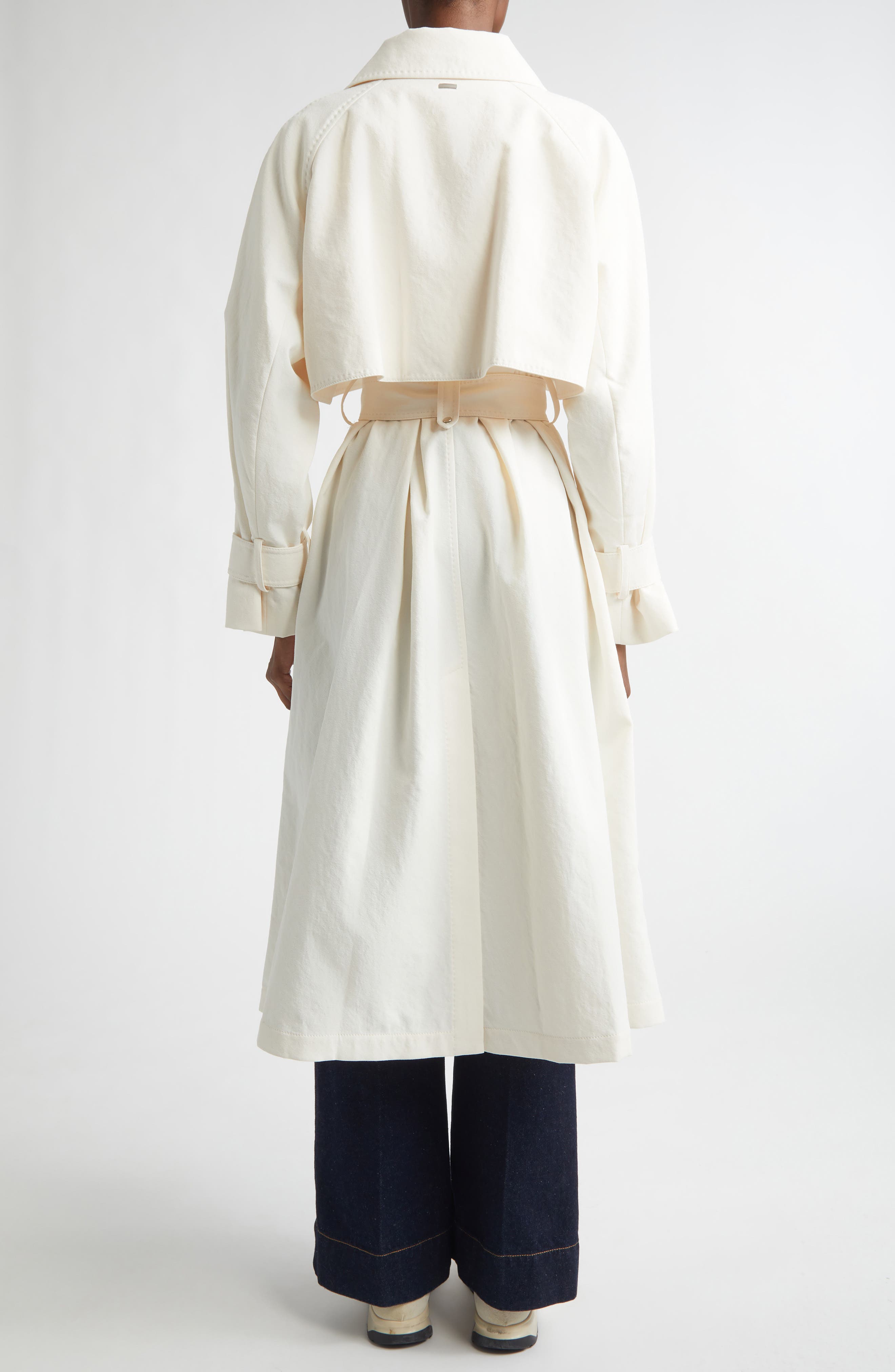 Belted Crinkled Trench Coat - image 2