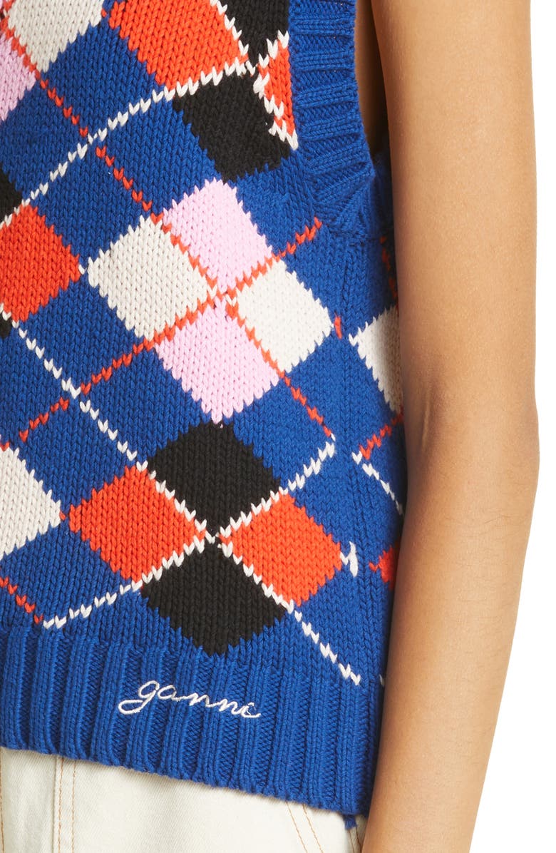 Ganni Organic Cotton Sweater Vest, Alternate, color, 