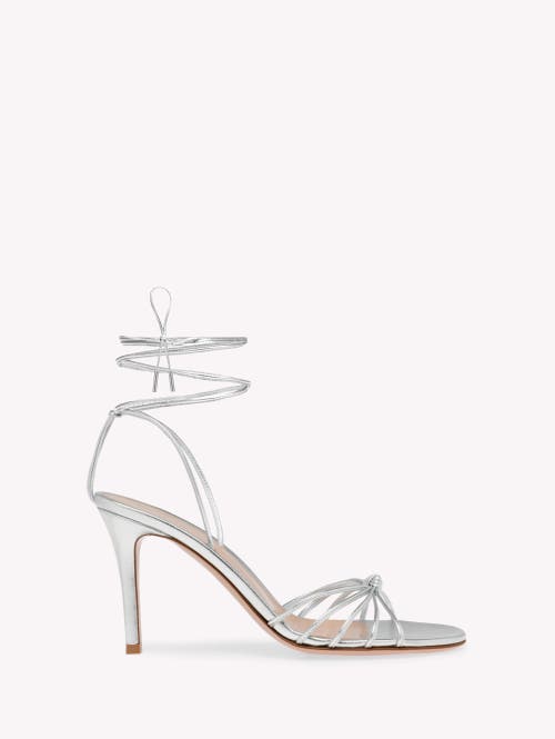 Gianvito Rossi 85mm Gwyneth Sandals In Silver