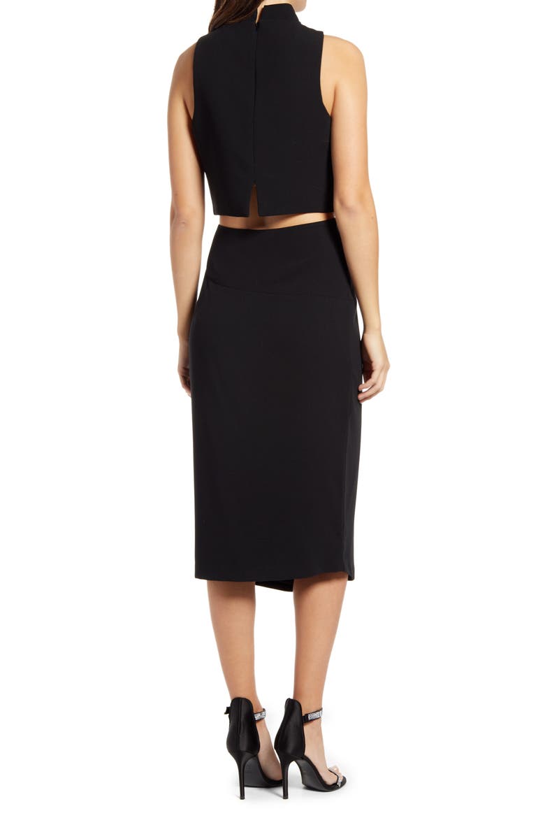 Juma Two Piece Sleeveless Sheath Dress, Alternate, color, BLACK