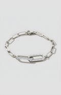 Mint & Lily Pave Paperclip Chain Bracelet