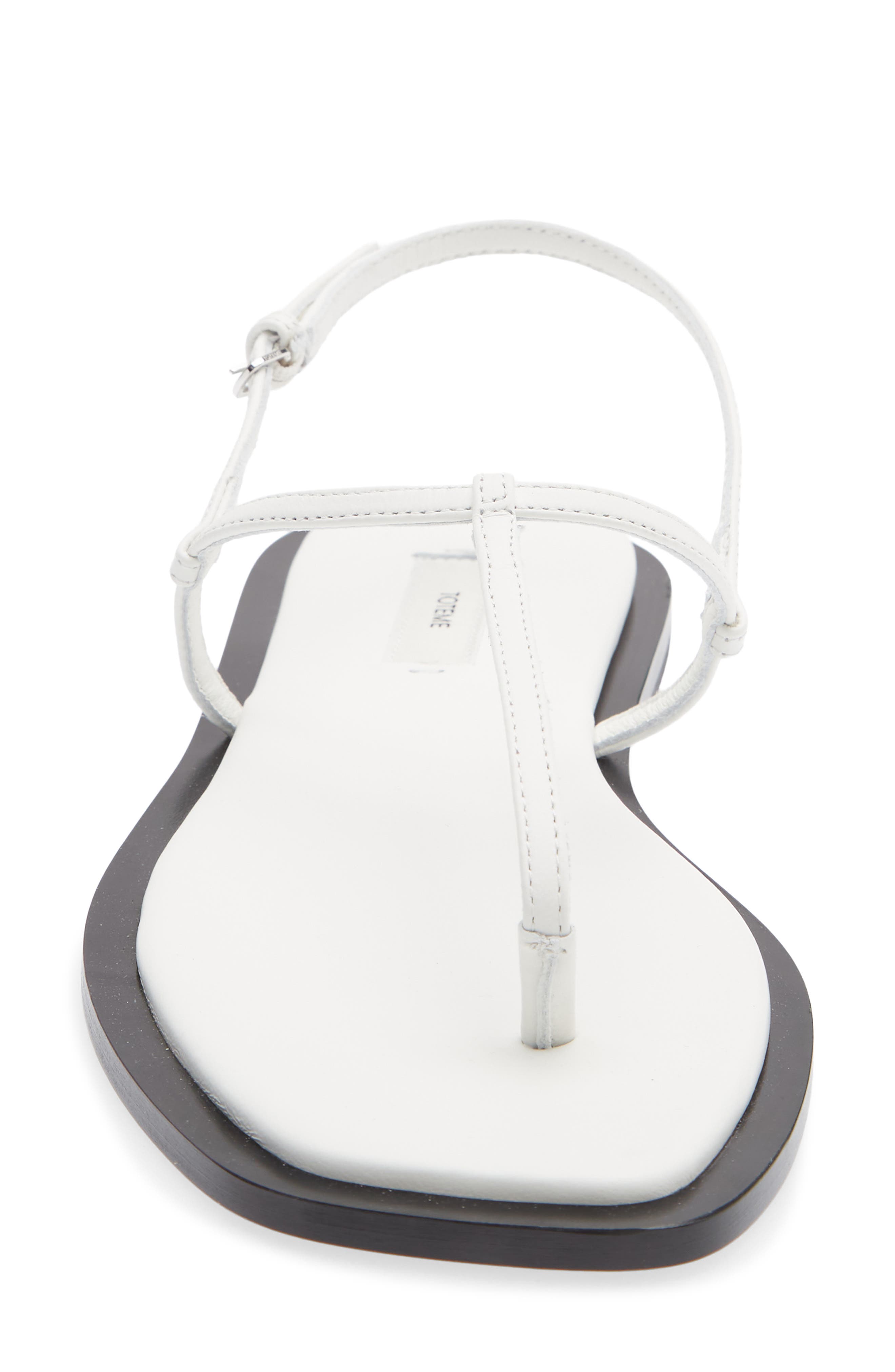 TOTEME T-Strap Sandal, Alternate, color, White/ Black