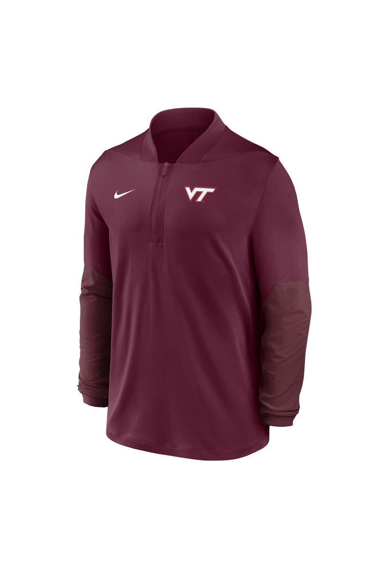 Men's Nike  Maroon Virginia Tech Hokies Dri-FIT Half-Zip Pullover, Alternate, color, Maroon