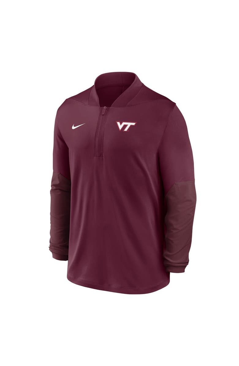 Nike Men
s Nike  Maroon Virginia Tech Hokies Dri-FIT Half-Zip Pullover, Alternate, color, Maroon