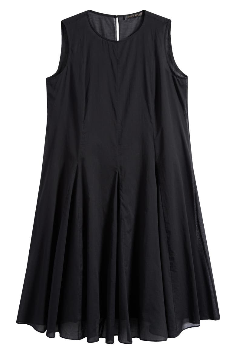 Corvino Cotton Sleeveless Midi Dress, Alternate, color, BLACK