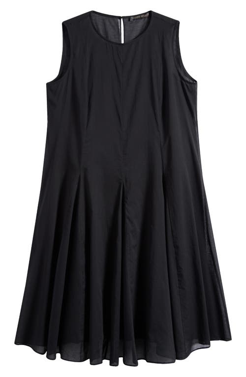 Marina Rinaldi Corvino Cotton Sleeveless Midi Dress In Black