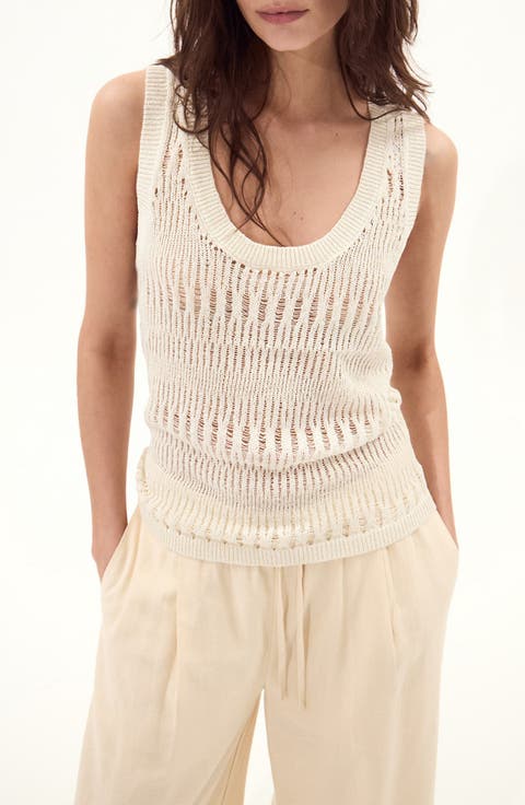 Mallorca Metallic Sheer Knit Tank