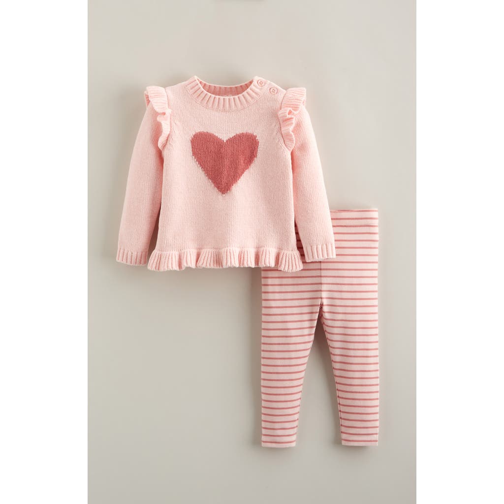 Nordstrom Babies' Icon Ruffle Sweater & Leggings Set In Pink