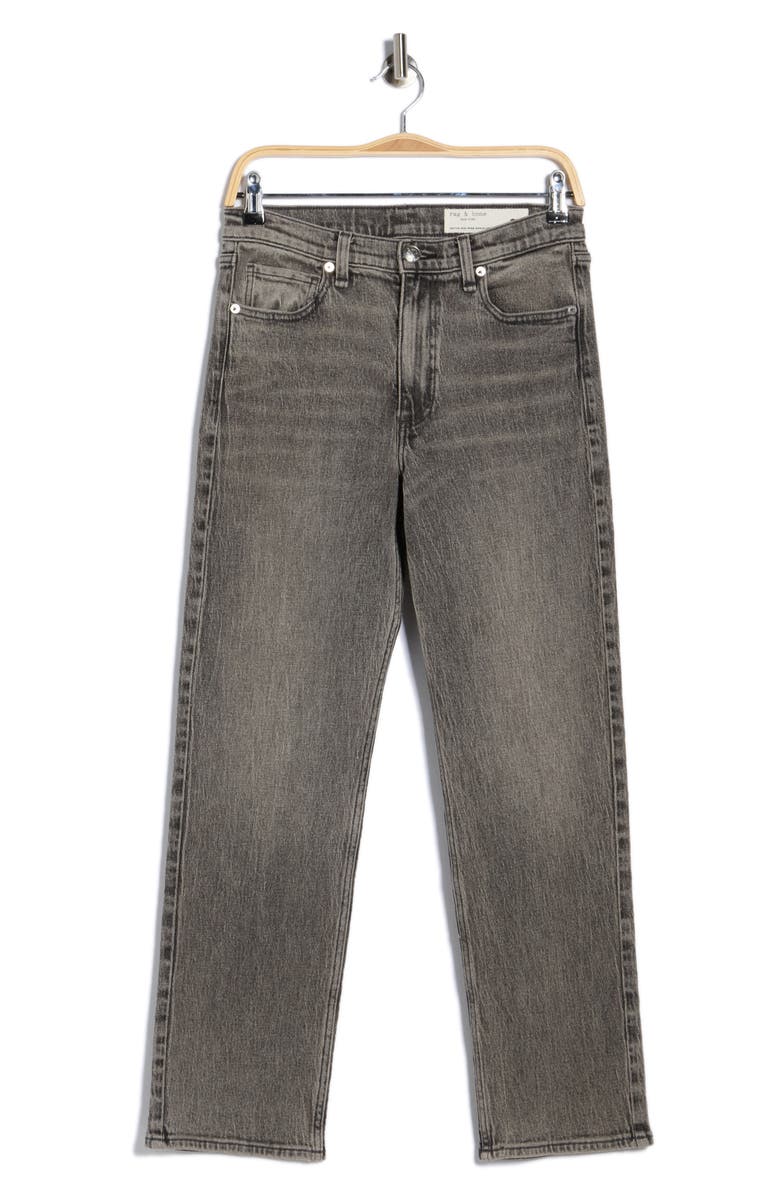rag & bone Hattie Mid Rise Ankle Straight Leg Jeans, Alternate, color, Grey