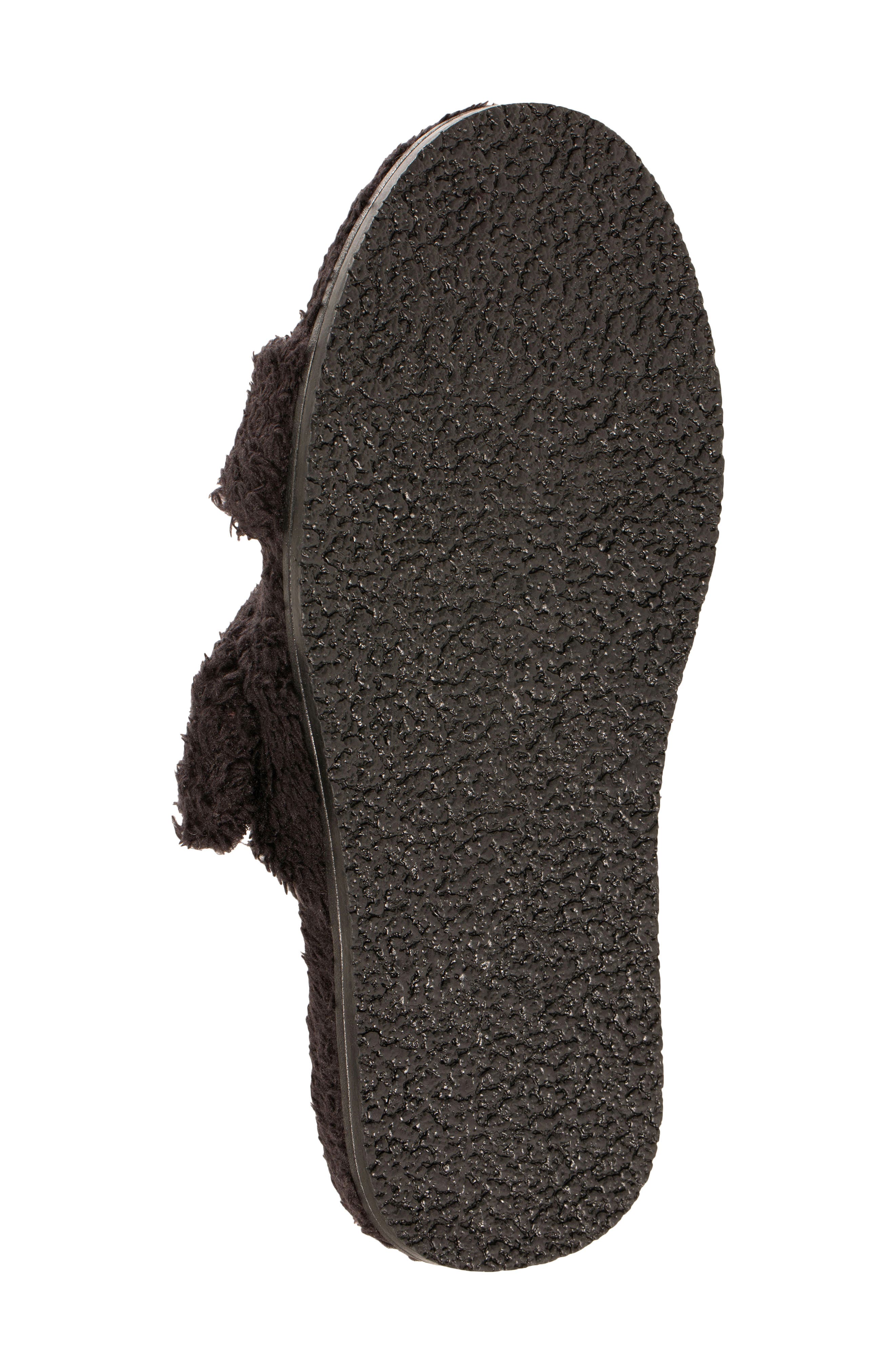 Revitalign Callie High Pile Fleece Slide Slipper, Alternate, color, Black
