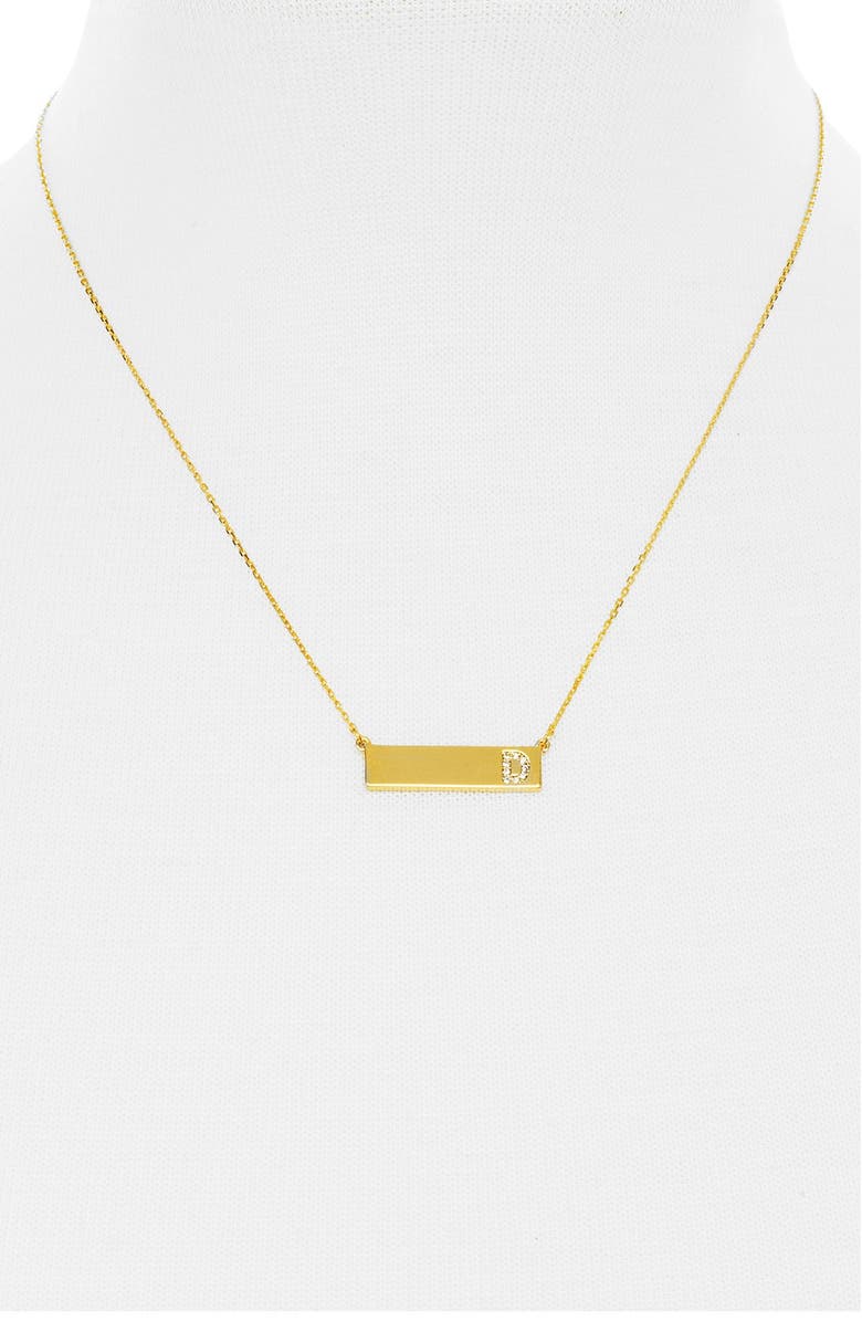 BaubleBar 'Ice Initial' Bar Pendant Necklace, Main, color, 