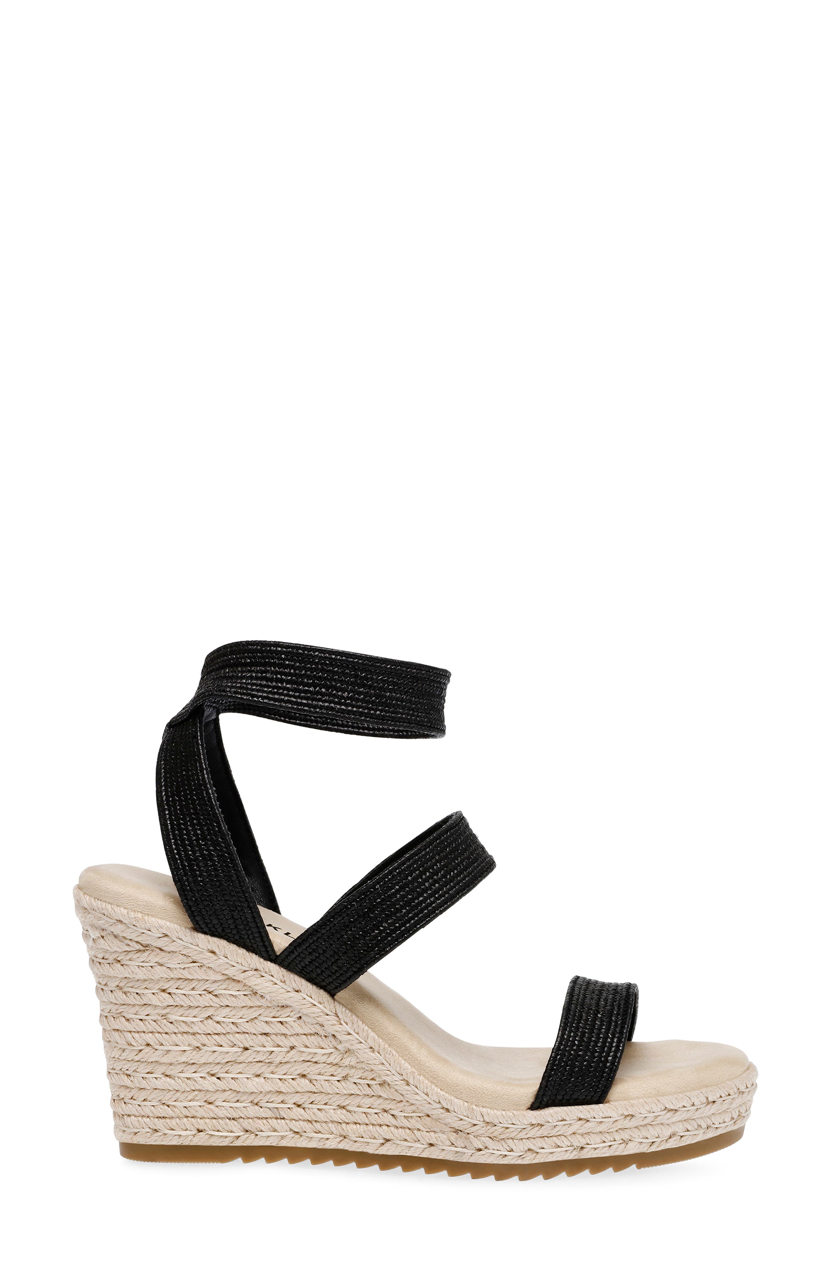Anne Klein Willa Espadrille Wedge Raffia Sandal, Alternate, color, 