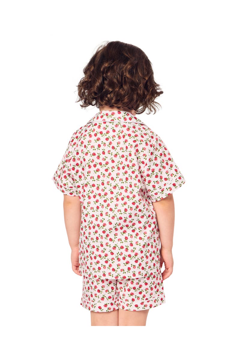 Petite Plume Kids' Floral Print Two-Piece Short Pajamas, Alternate, color, 
