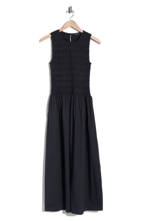 Lane Sleeveless Smocked Cotton Maxi Dress
