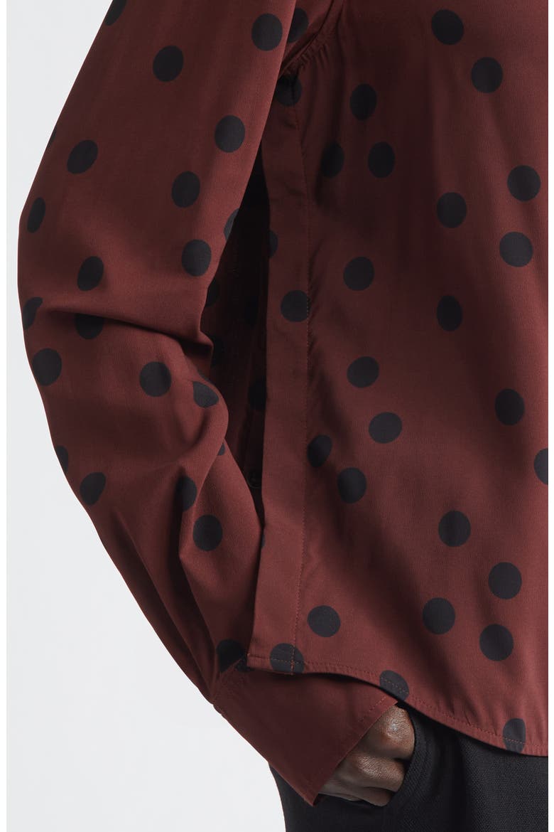 Paz Dot Print Button-Up Shirt, Alternate, color, ESPRESSO MULTI