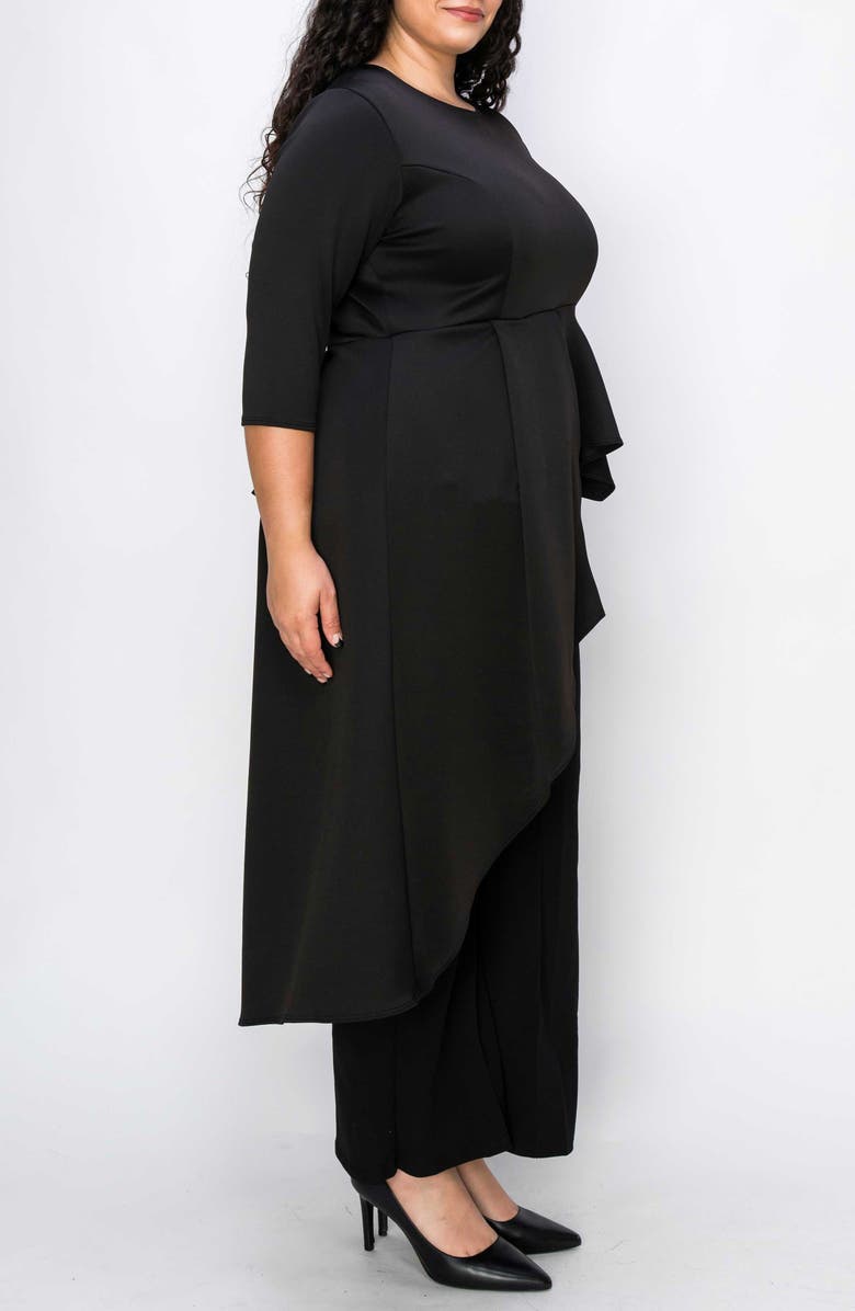 L I V D Sanctuary Asymmetric Peplum Top, Alternate, color, Black