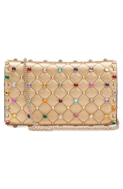 Valentino Garavani Rockstud Quilted Leather Shoulder Bag In Multi