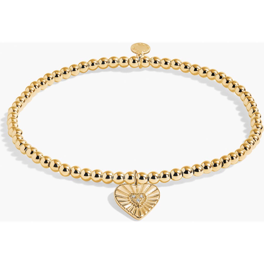A Littles & Co. A Littles & Co A Little 'positivity' Bracelet In Gold-tone Plating In Gold