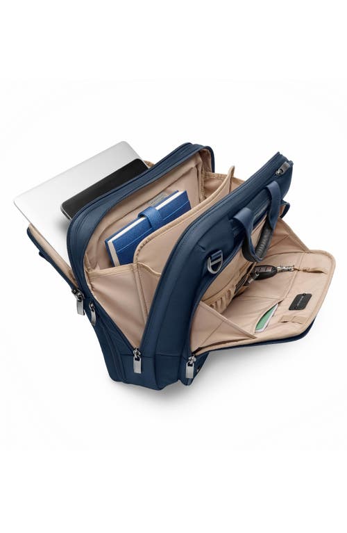 Briggs & Riley Work Medium Expandable Briefcase In Navy