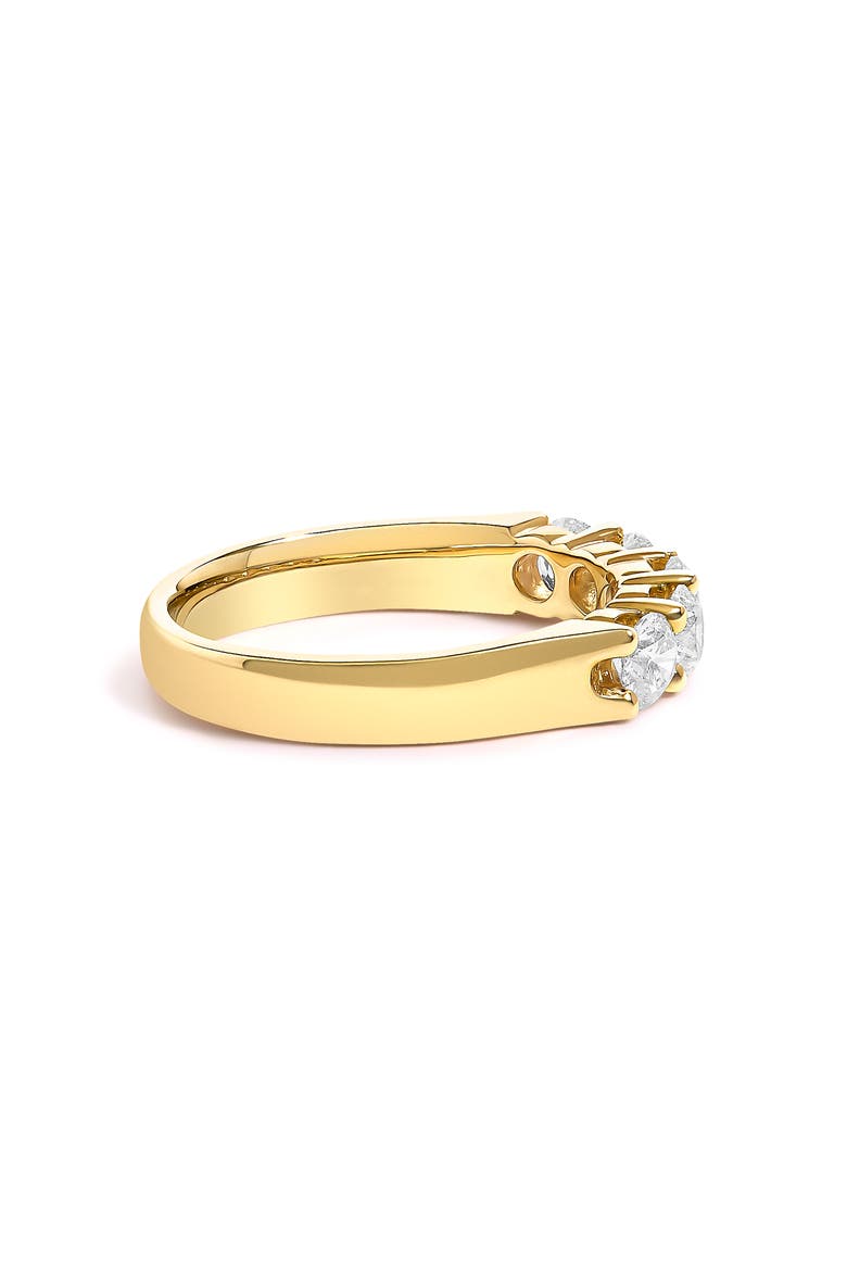 14K Gold 1.00 Ctw Diamond 5 Stone Band Ring, Alternate, color, Yellow Gold