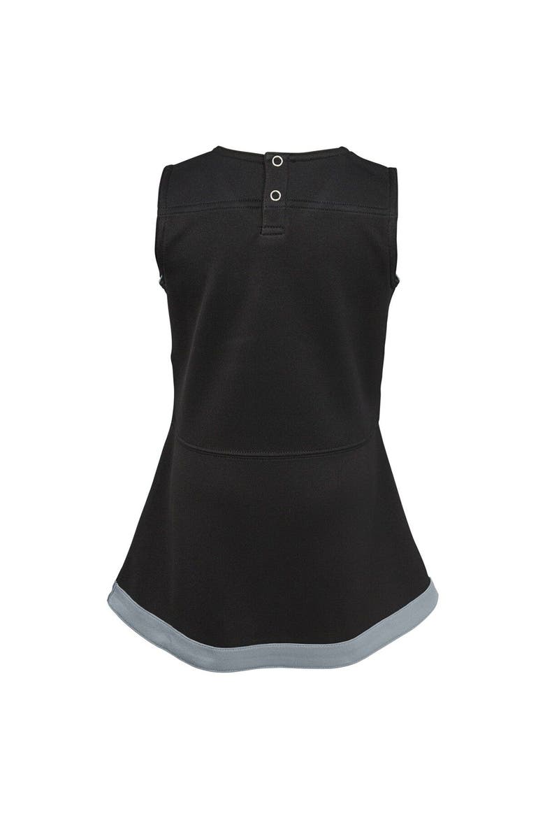 Girls Toddler Black Las Vegas Raiders Cheer Captain Dress with Bloomers, Alternate, color, Black