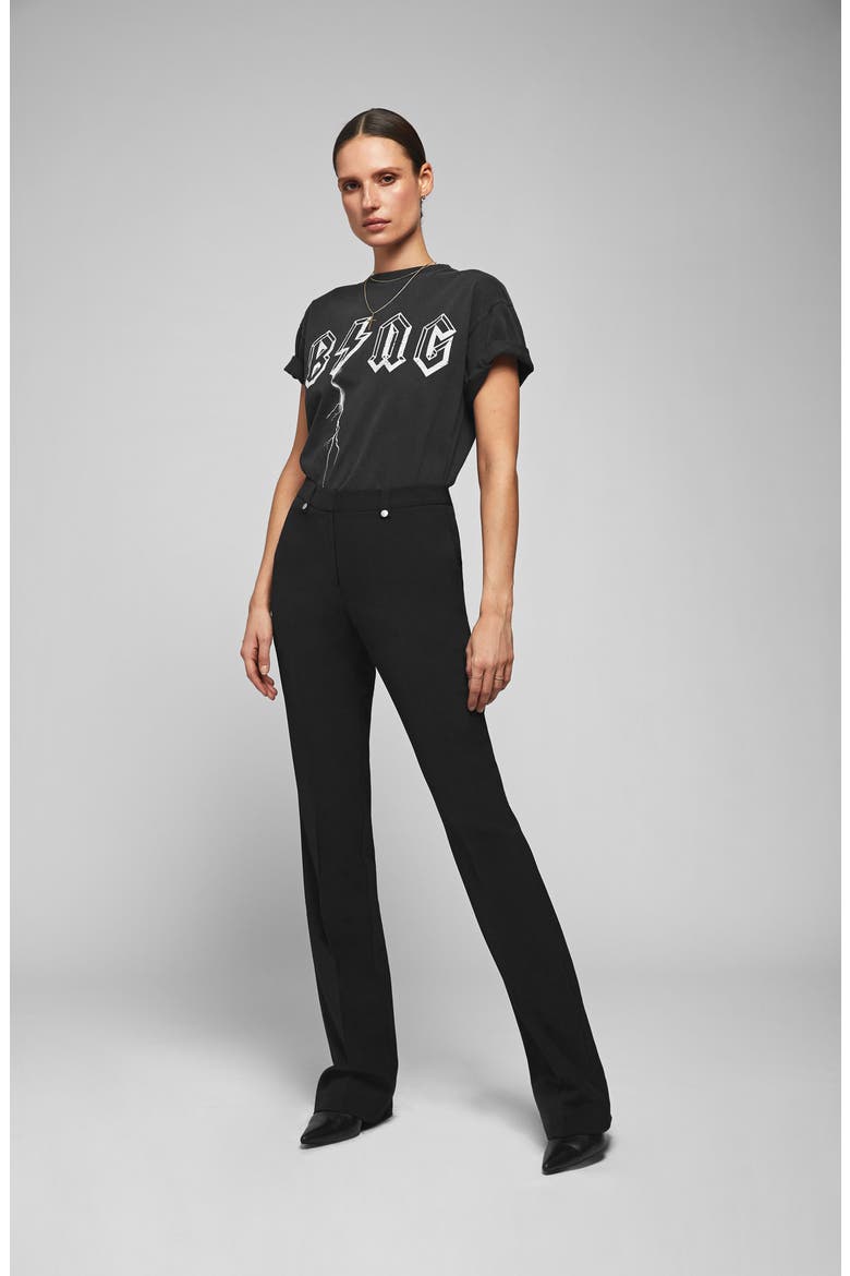 Flared Suit Pants, Alternate, color, BLACK