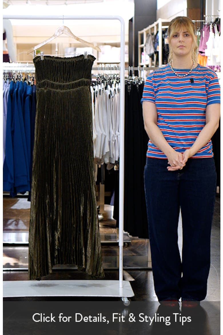 Angelique Strapless Pleated Maxi Dress video