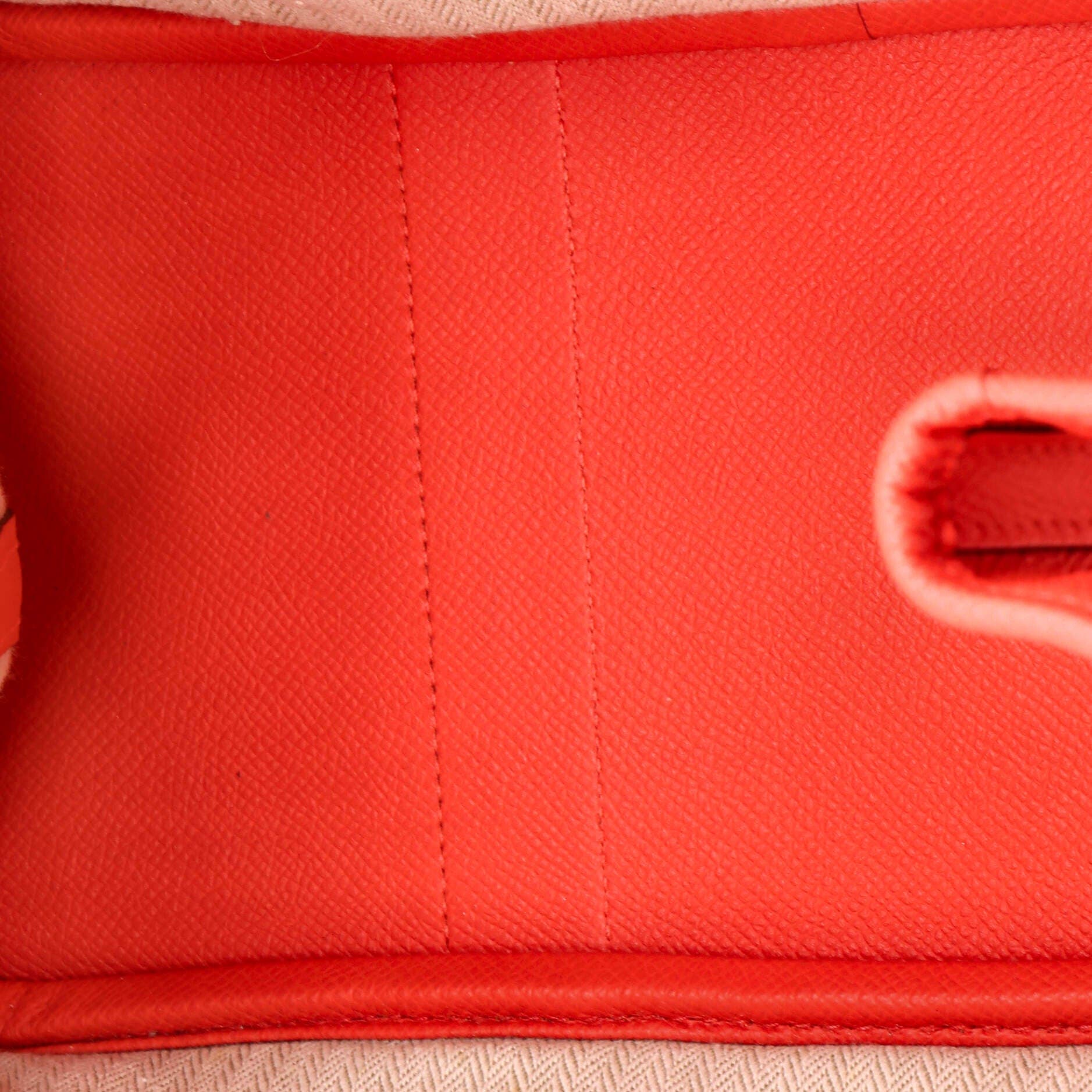 Pre-Owned Hermes Garden Party Tote Leather 30, Alternate, color, Rouge Pivoine