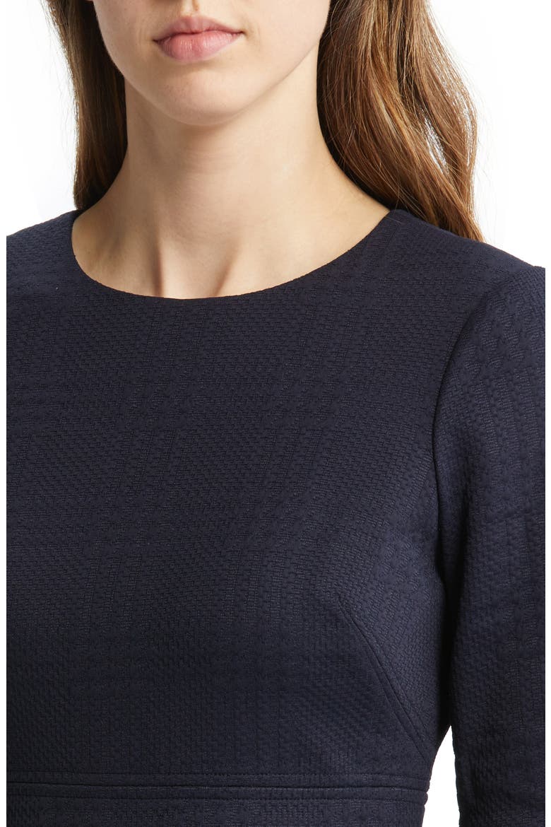 Plaid A-Line Dress, Alternate, color, NAVY