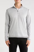 Vintage 1946 Plated Knit Mini Oxford Quarter Zip Pullover