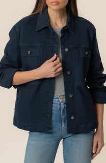 Barb Stretch Cotton Shirt Jacket