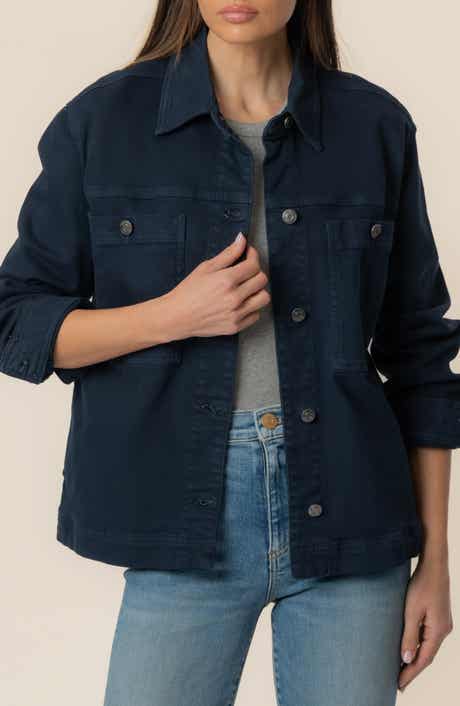 Barb Stretch Cotton Shirt Jacket