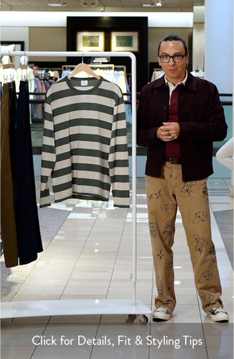 Stripe Long Sleeve Cotton T-Shirt, sales video thumbnail