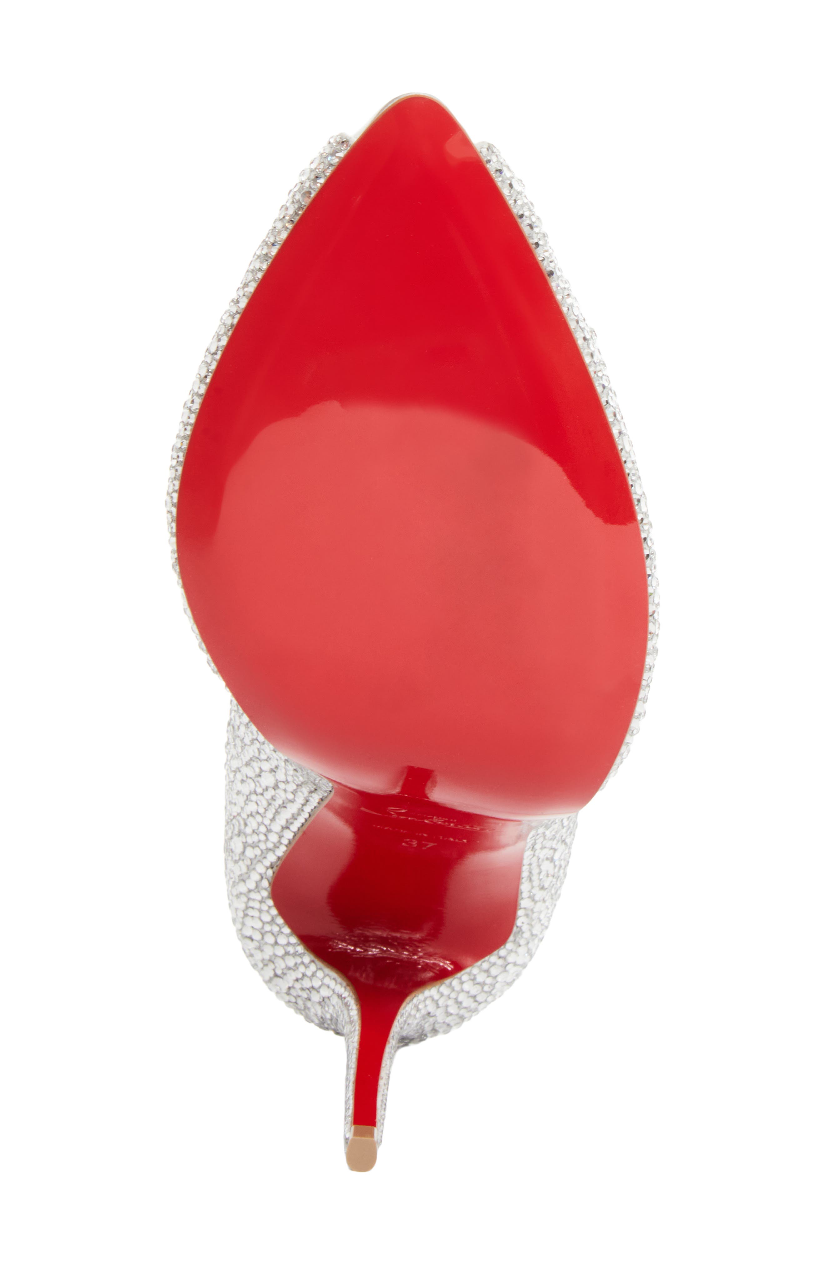 La Pigapeep Strass Leather Pump, Alternate, color, S211 SILVER/ LIN SILVER