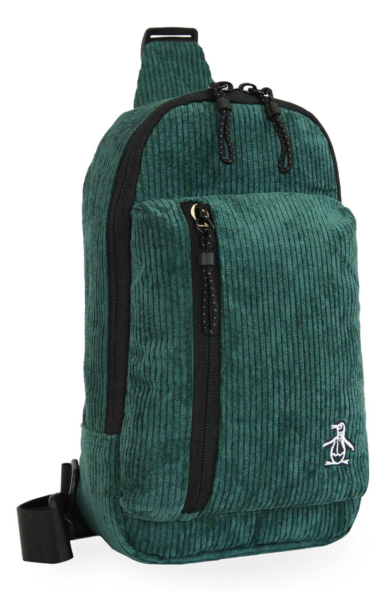 Original Penguin Corduroy Sling Bag, Alternate, color, Turquiose